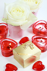 Image showing Table setting for Valentine