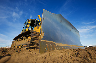 Image showing Yellow bulldozer