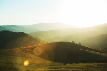 Image showing Beauty dawn in the mountains