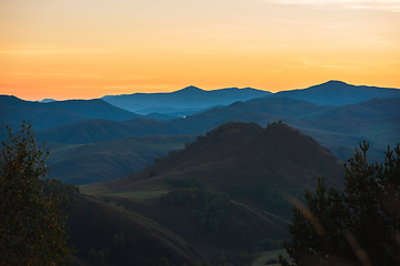 Image showing Beauty dawn in the mountains