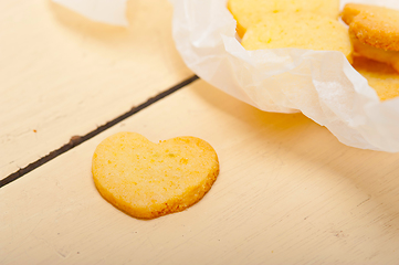 Image showing heart shaped shortbread valentine cookies