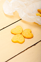 Image showing heart shaped shortbread valentine cookies