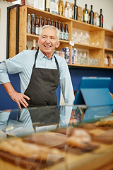 Image showing Hes got big plans for his small business. Shot of a senior man working in a bakery.