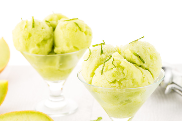 Image showing Melon flavored ice-cream