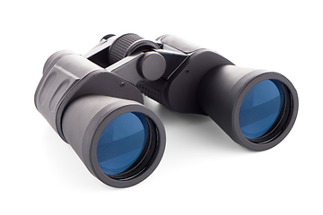 Image showing Black binoculars isolated