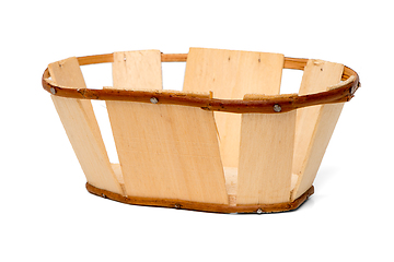 Image showing Wicker Basket Isolated