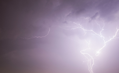 Image showing lightning discharge during thunderstorms