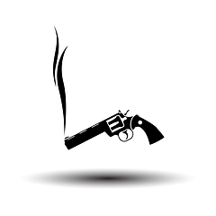 Image showing Smoking Revolver Icon