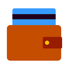 Image showing Credit Card Get Out From Purse Icon