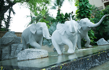 Image showing Elephant statues