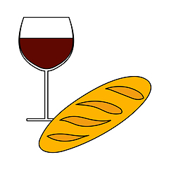 Image showing Easter Wine And Bread Icon