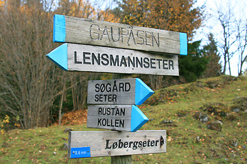 Image showing Sign in the forrest