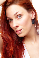 Image showing Confidence is a beautiful feature in a woman. Studio shot of an attractive young woman isolated on white.