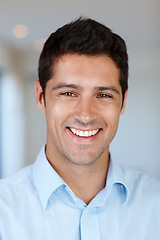 Image showing Weekends work wonders for my soul. Portrait of an attractive young man happily smiling at the camera.