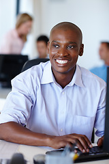 Image showing Ideas are any mans greatest asset. Cropped shot of an attractive young man looking away from the camera.