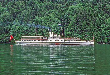 Image showing Sightseeing Boat on Lake Lucerne