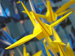 Image showing Flying origami