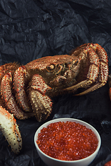 Image showing Closeup of of hairy crab