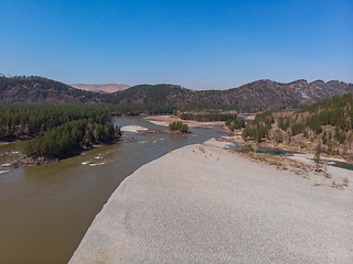 Image showing Aerial view of Katun river