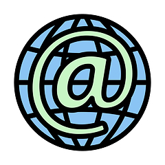 Image showing Global E-mail Icon