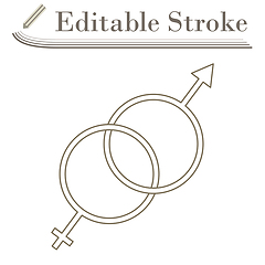 Image showing Man Female Symbol Icon