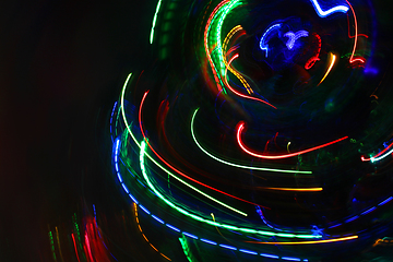 Image showing Abstract bright motion background with blurred lights