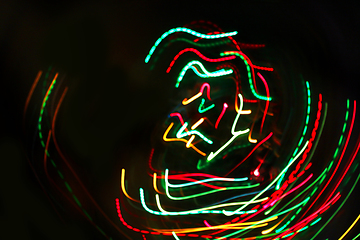 Image showing Abstract colorful motion lights background