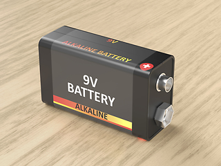 Image showing Nine volt battery