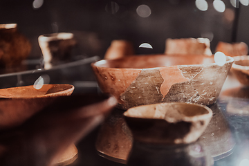 Image showing Old traditional Macedonian kitchen items on display in the museum