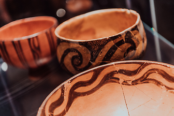 Image showing Old traditional Macedonian kitchen items on display in the museum