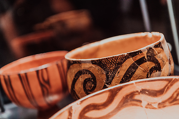 Image showing Old traditional Macedonian kitchen items on display in the museum