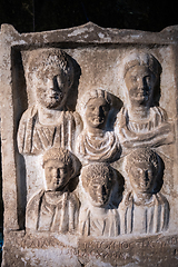 Image showing Historical monuments of the traditional Macedonian state. Architectural monuments exhibited in the museum in Skoplje.