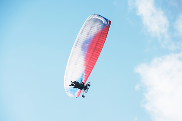 Image showing Paragliding in mountains