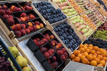 Image showing Assortment of fruits at market