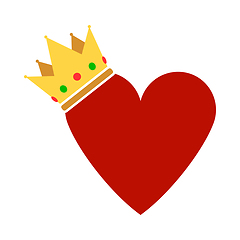 Image showing Valentine Heart Crown Icon