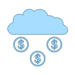 Image showing Coins Falling From Cloud Icon