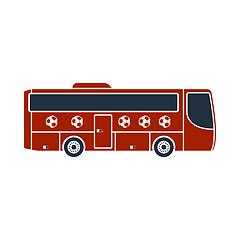 Image showing Football Fan Bus Icon
