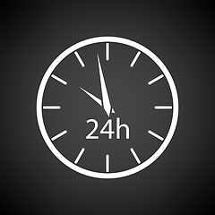 Image showing 24 Hours Clock Icon