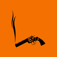 Image showing Smoking Revolver Icon