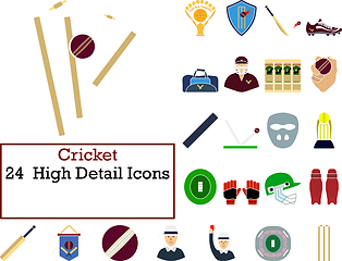 Image showing Cricket Icon Set