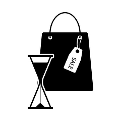 Image showing Sale Bag With Hourglass Icon