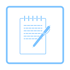 Image showing Notebook With Pen Icon