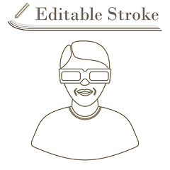 Image showing Man With 3d Glasses Icon