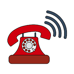 Image showing Old Telephone Icon