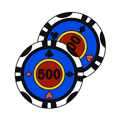 Image showing Casino Chips Icon
