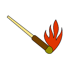 Image showing Burning Matchstik Icon