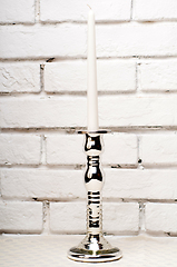 Image showing silver candle holder