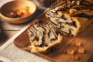 Image showing Traditional Polish vegan babka cake