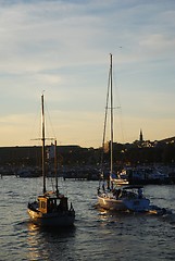 Image showing Two boats in Viking land.