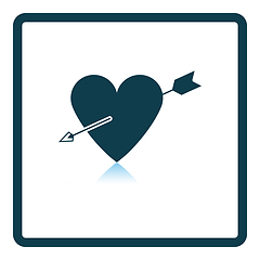 Image showing Pierced Heart By Arrow Icon